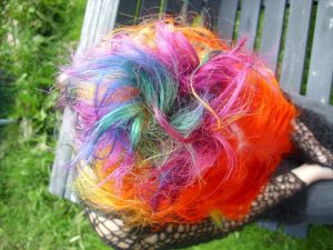 Emma Frances rainbow hair