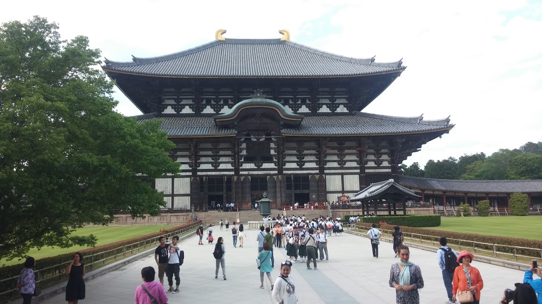 A large Japanese style Buddhist temple